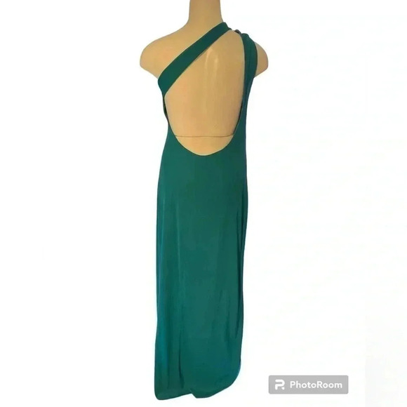 NWOT Laundry teal beaded asymmetrical beaded dress sz 8 - Picture 4 of 4